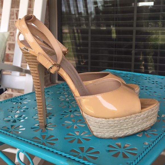Dolce Vita Shoes - Dolce Vita Espadrille Platform Beige Heels 9.5